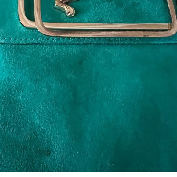 ANGEL JACKSON RARE VINTAGE - Uk Designer green Suede shoulder bag - Picture 6 of 6